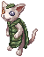 Sprite do monstro Gato de Folha